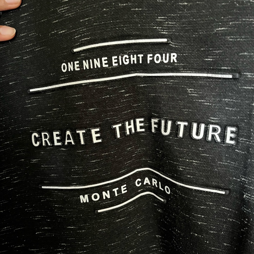 Men's Black Monte Carlo Hoodie, Size 2XL